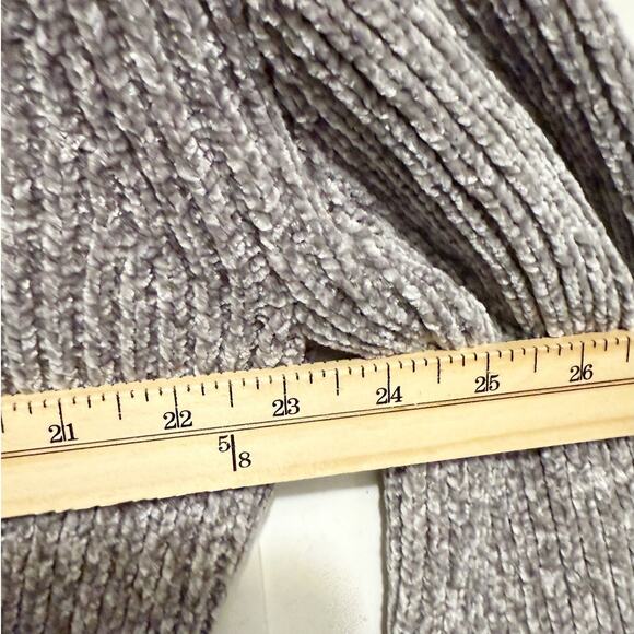 Cynthia Rowley Gray Chenille Turtleneck Sweater Women’s Medium Soft Cozy Knit - Picture 7 of 9